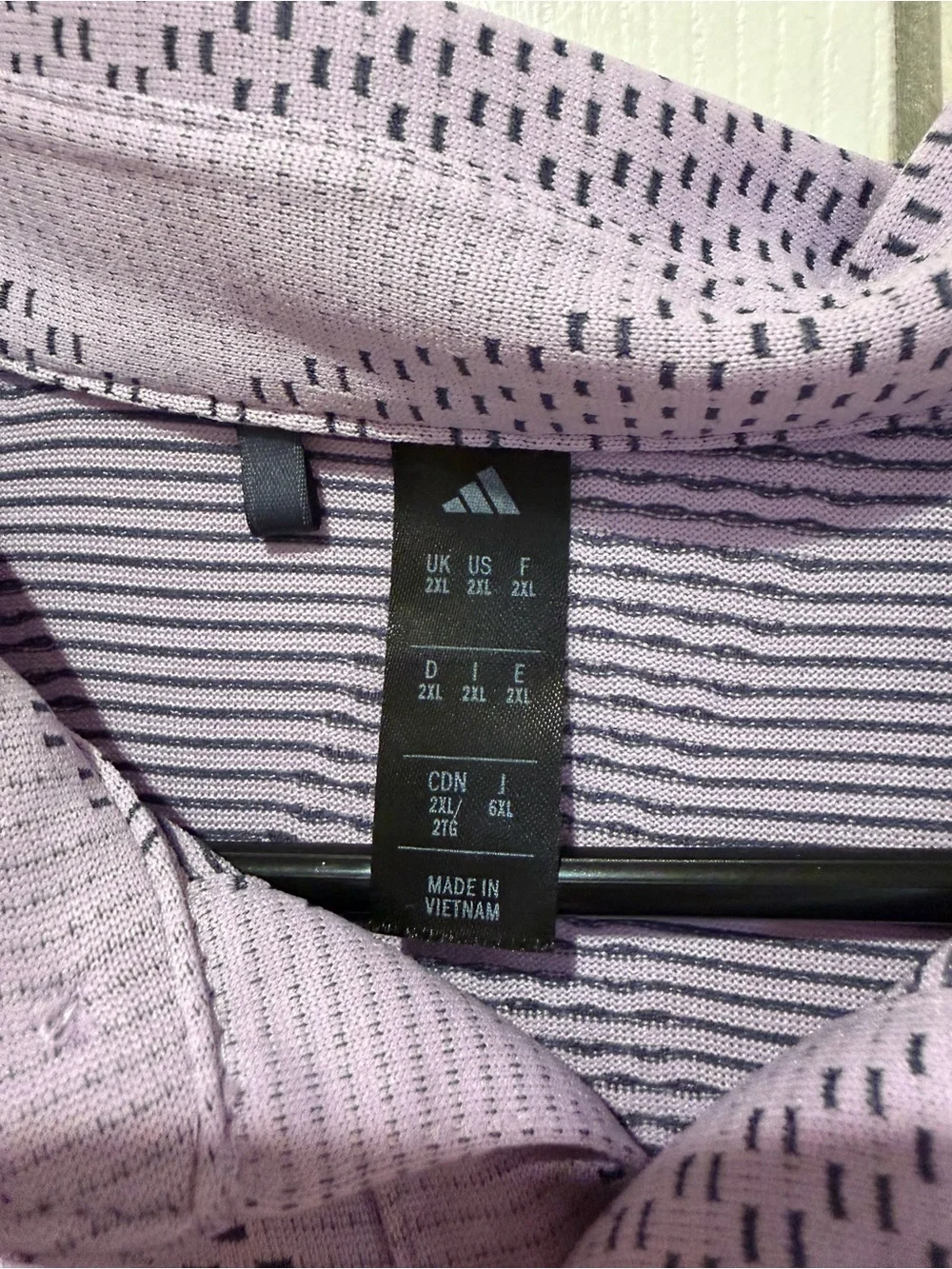 adidas Men’s Lavender Geometric Performance Polo